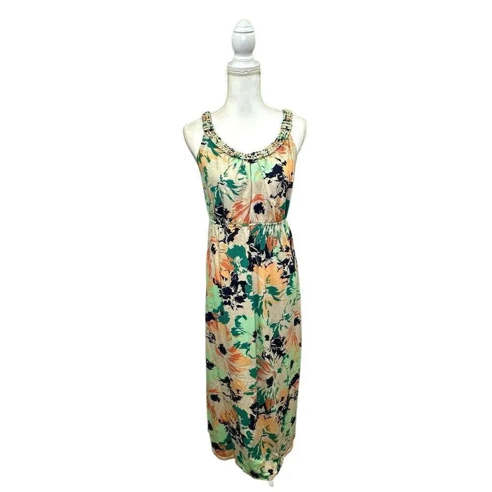 Sonoma Maxi Floral Colorful Cotton Strapless Summer Dress Women’s Size XL